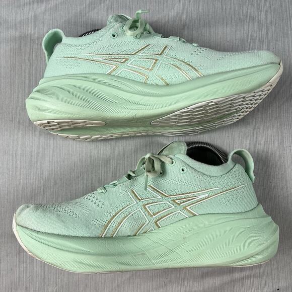 Asics Gel-Nimbus 26 Women’s Size 7 Running Shoes Green Gym Sneakers 1012B601 - Picture 1 of 7